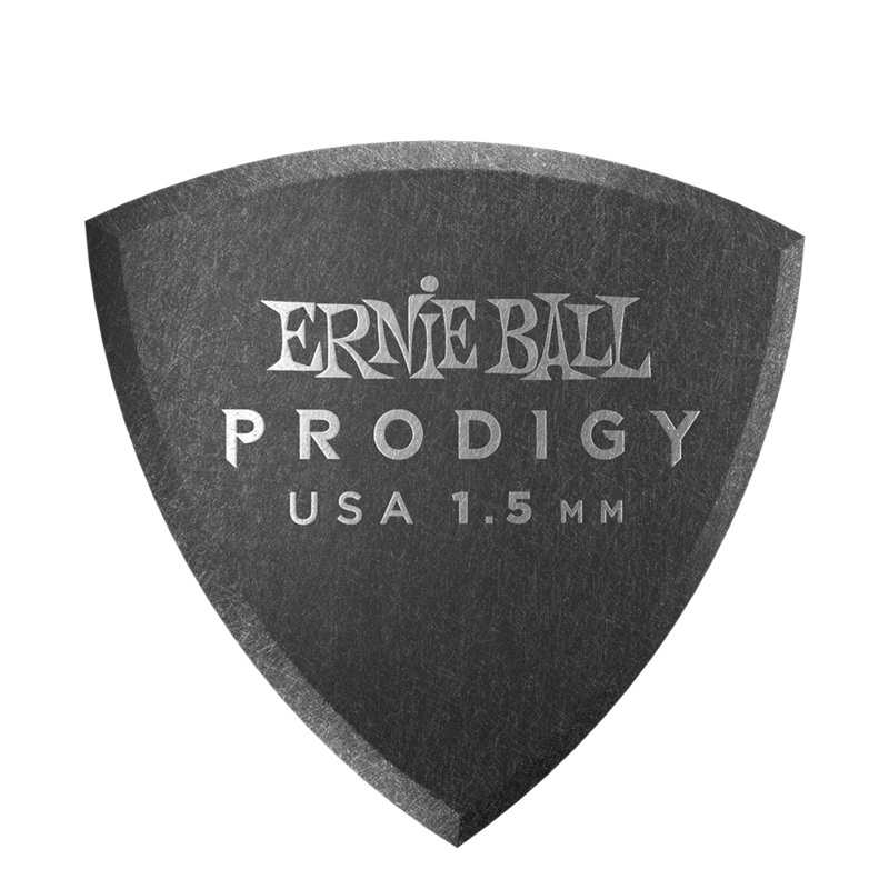 Ernie Ball Prodigy 1.5mm Delrin Guitar Picks Precision Tip Black Shield – 6 Pack