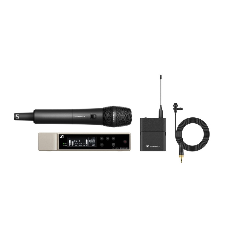 Sennheiser EW-D ME2/835-S Combo Wireless Handheld and Lavalier Microphone System – Q1-Q6