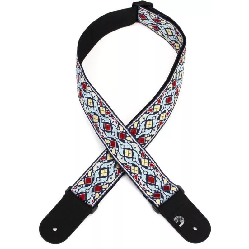 D’Addario Eco-Comfort Jacquard Woven Guitar Strap – Navy