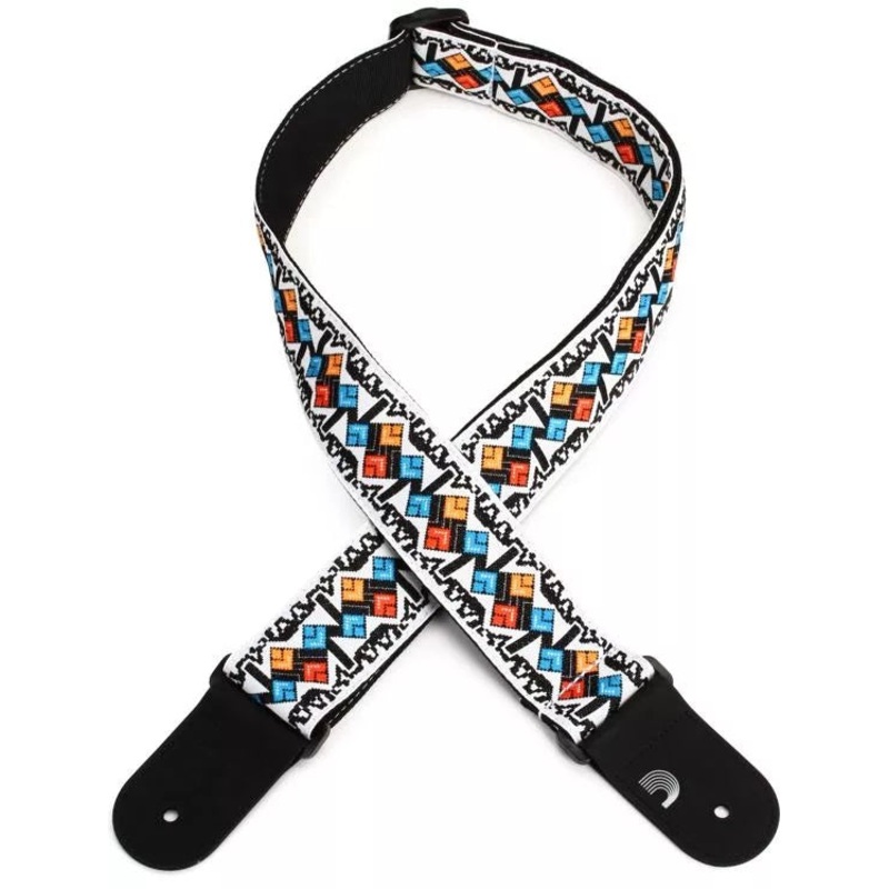D’Addario Eco-Comfort Jacquard Woven Guitar Strap – White