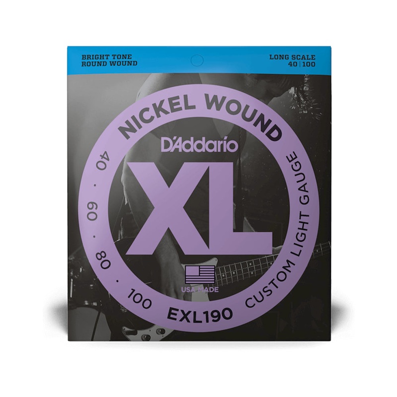 D’Addario EXL190 Custom Light Long Scale Bass Strings 040-090