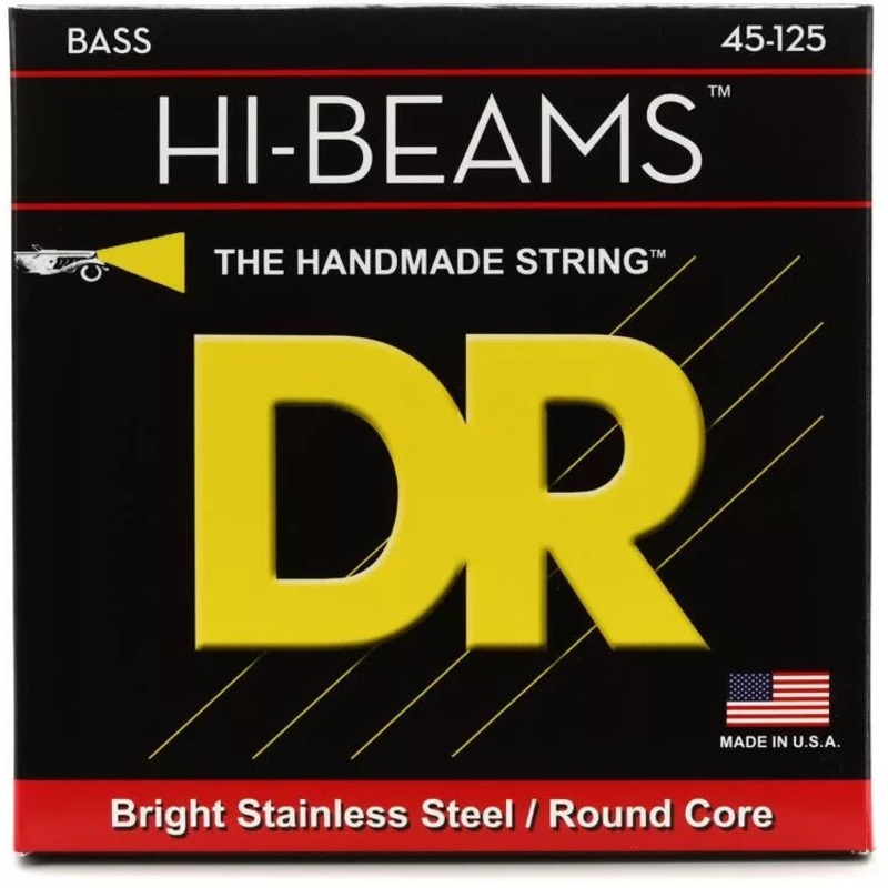 DR Strings MR5-45 Hi-Beam Stainless Steel Medium 5-String Bass Strings