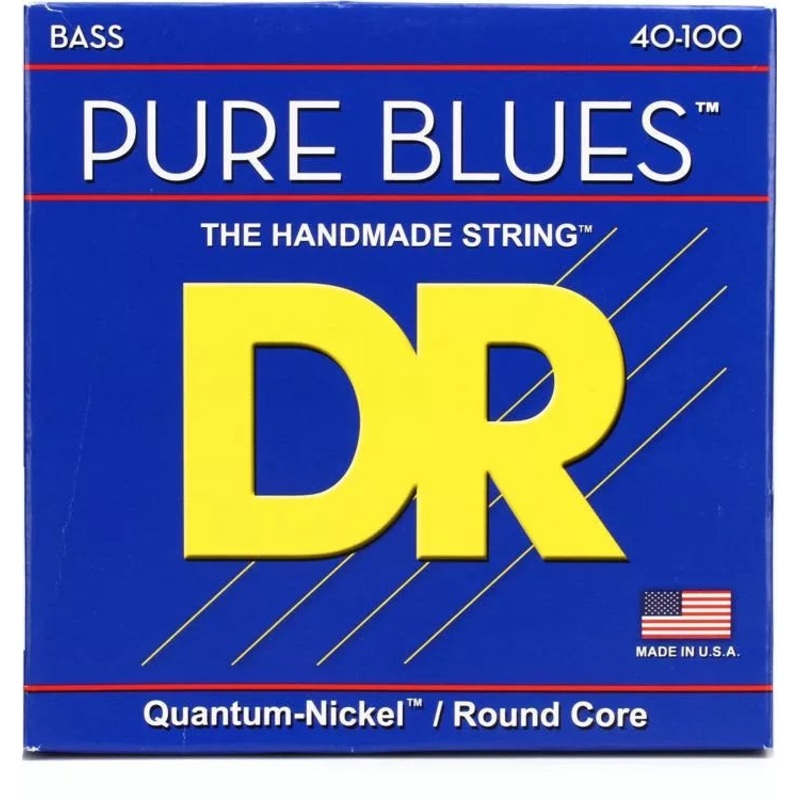 DR Strings PB-40 Pure Blues Quantum-nickel Bass Strings 40-100 Light