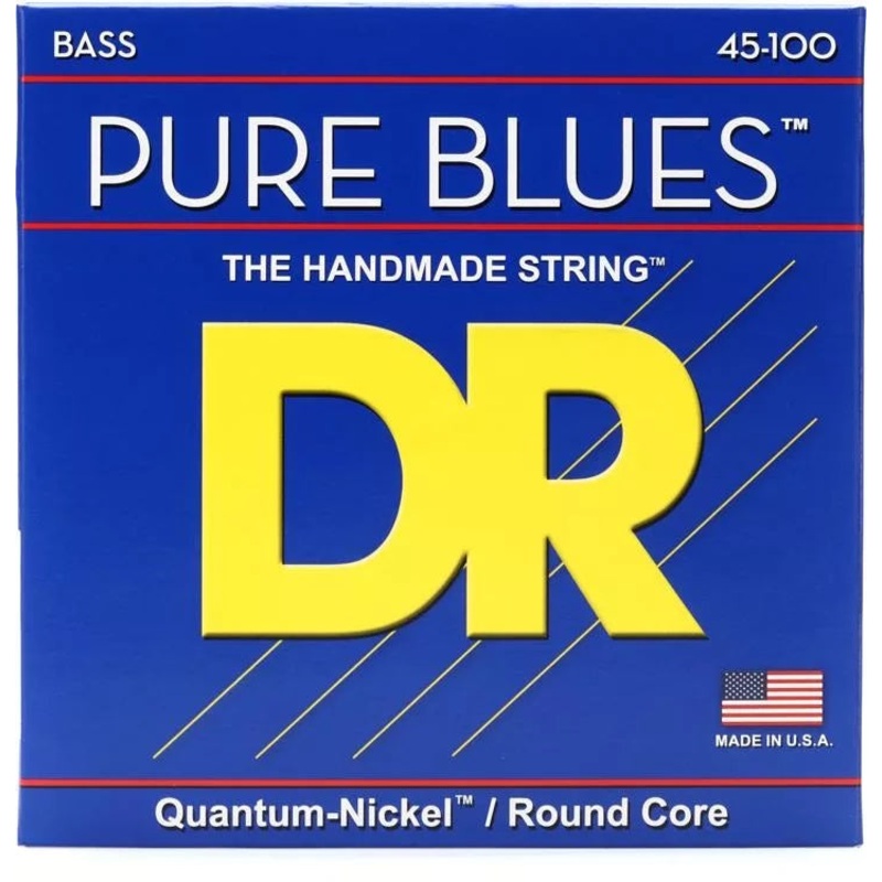 DR Strings PB-45/100 Pure Blues Quantum-nickel Bass Strings 45-100 Medium Light