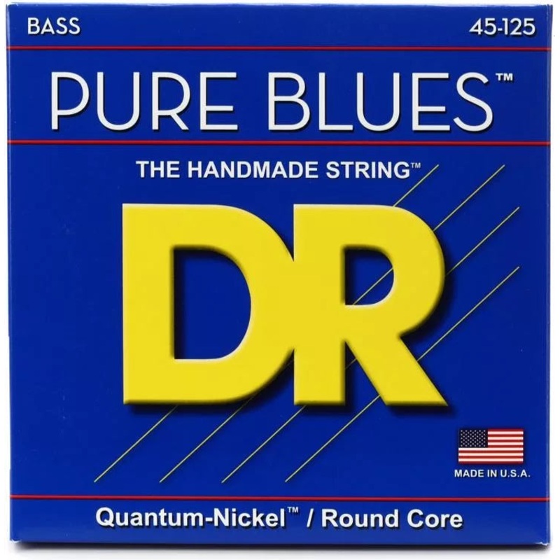 DR Strings PB5-45 Pure Blues Quantum-nickel Bass Strings – 5-string 45-125