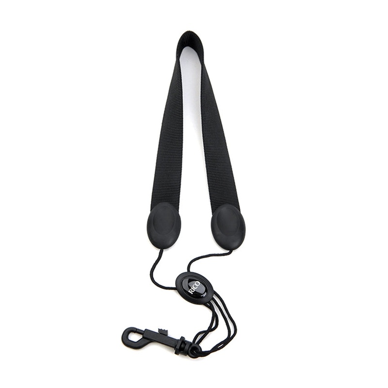 Rico by D’Addario Soprano / Alto Sax Strap, Snap Hook – Black
