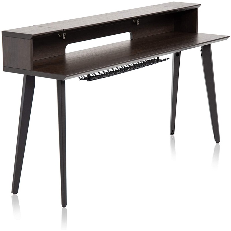 Gator Frameworks Elite Series 88-Note Keyboard Desk – Dark Walnut Finish