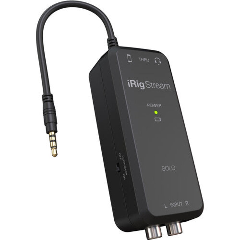 IK Multimedia iRig Stream Solo Ultracompact 3×1 TRRS Audio Interface for Smartphones and Tablets