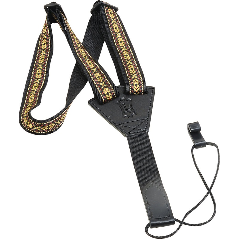 Levy’s 1 Wide Nylon and Leather Classical Guitar/Uke strap – Yellow