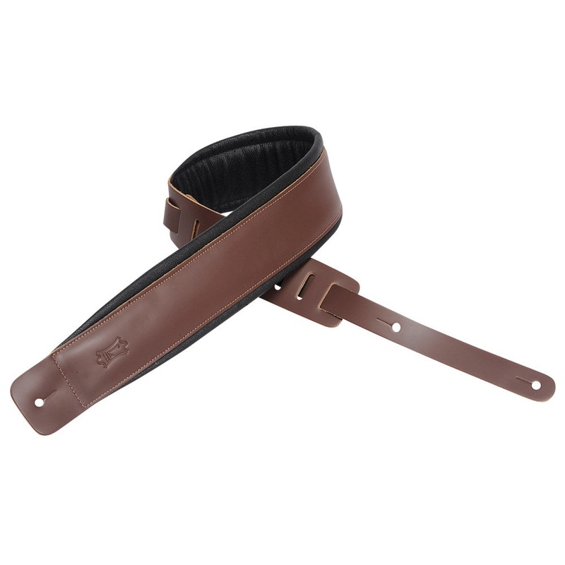 Levy’s 3 Leather Face W/Padded Back Guitar Strap