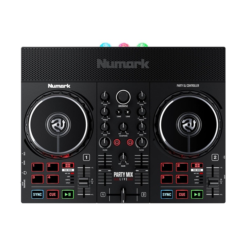 Numark Party Mix Live DJ Controller with Built-in Light Show & Speakers