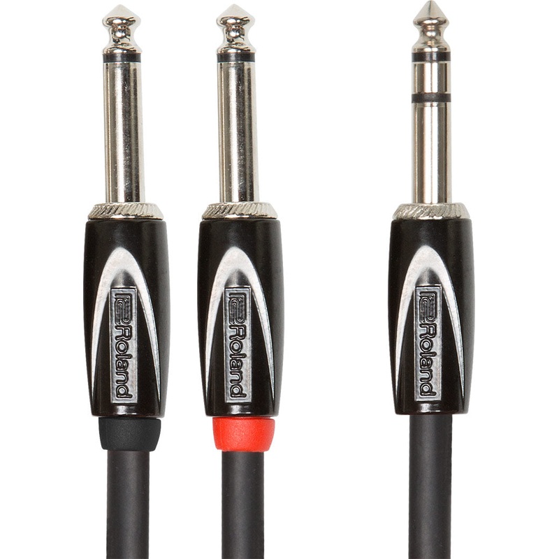 Roland Black Series Y Cable 1/4 TRS to two 1/4- 10 ft