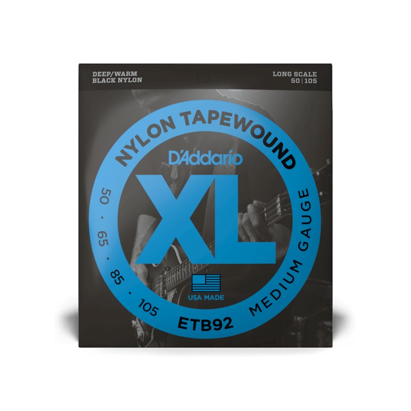 D’Addario Nylon Tapewound Medium Gauge Bass Strings 50-105