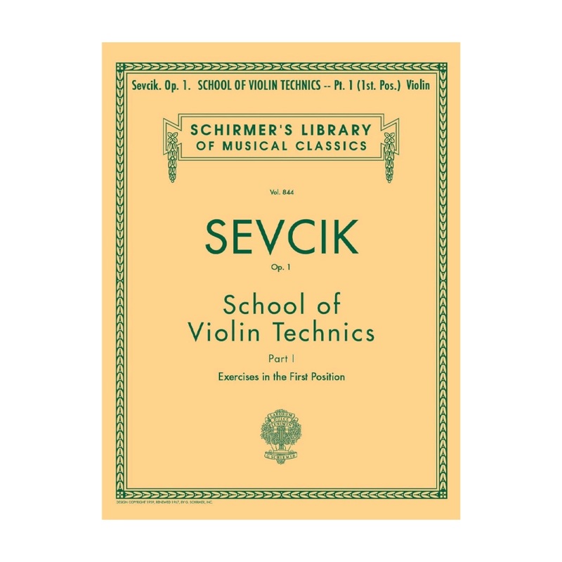 Otakar Sevcik School of Violin Technics, Op. 1  Book 1
