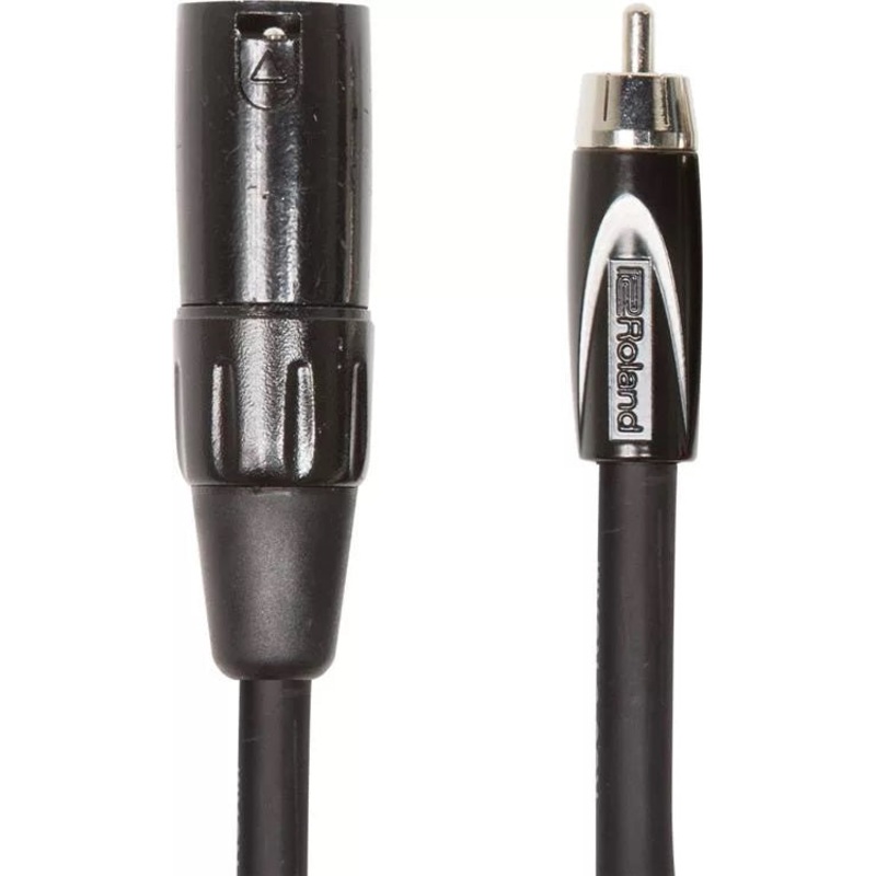 Roland Black Series XLR Male to RCA Male Interconnect Cable – 10′