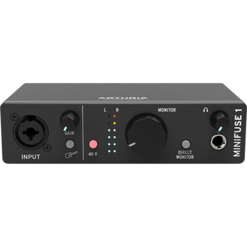 Arturia MiniFuse 1 Portable 1×2 USB Audio Interface (Black)