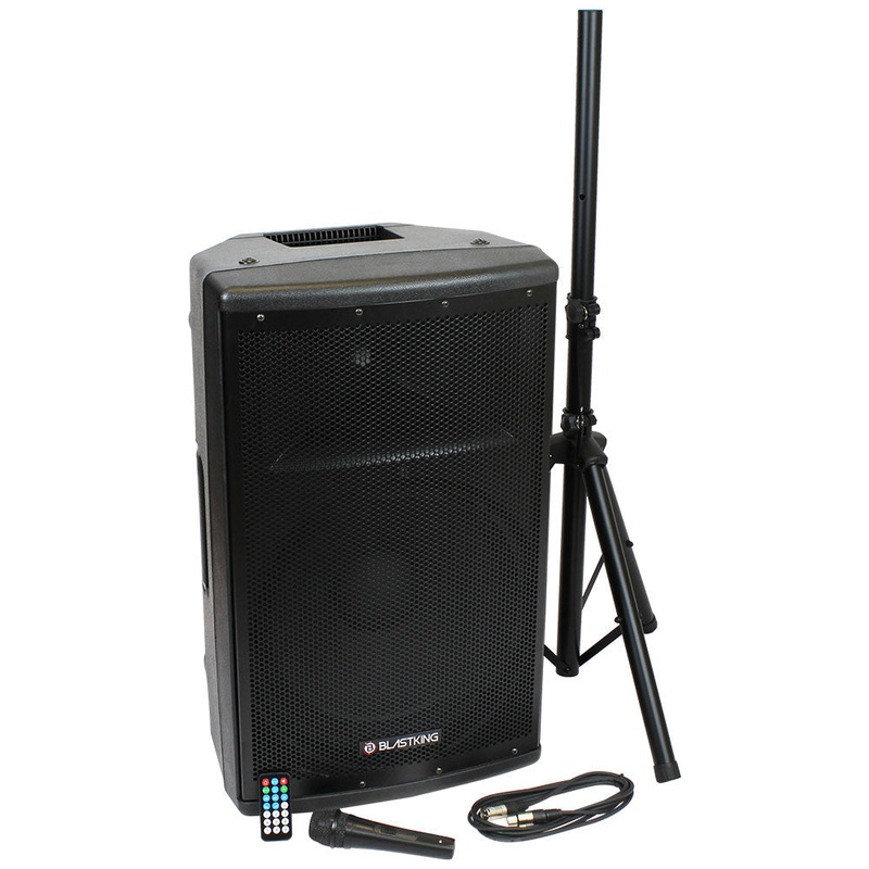 Blastking BDT15CMB1 1000W 15 Active Loudspeaker w/Mic and Stand