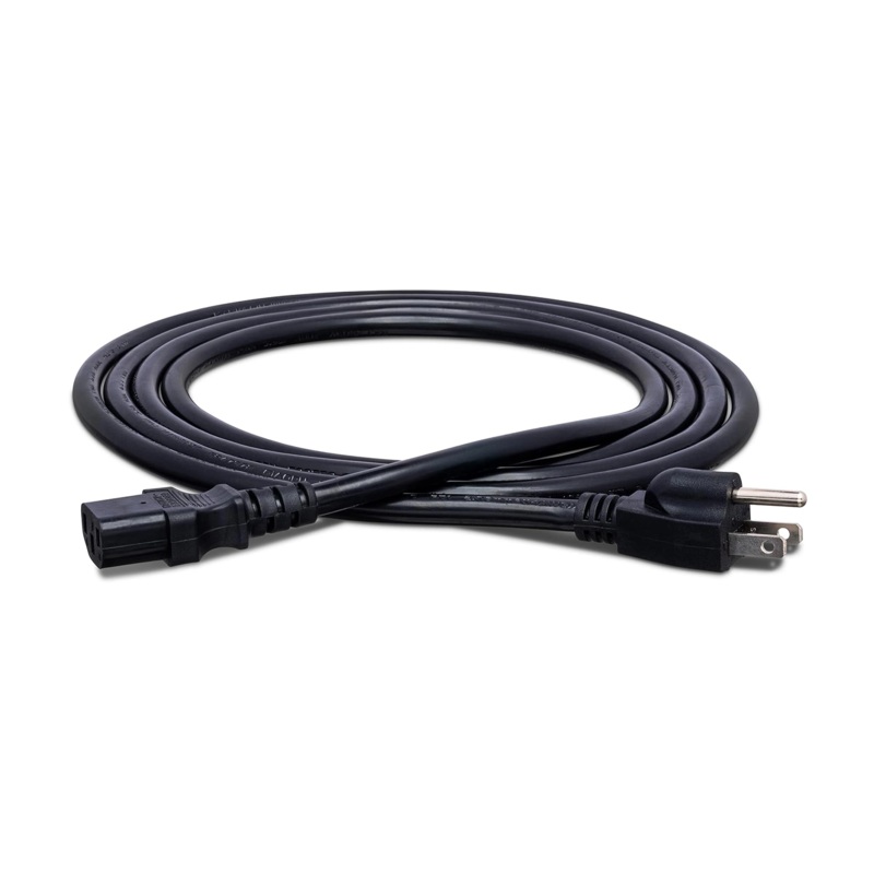 Hosa Power Cord, IEC C13 To Nema 5-15P – 8′
