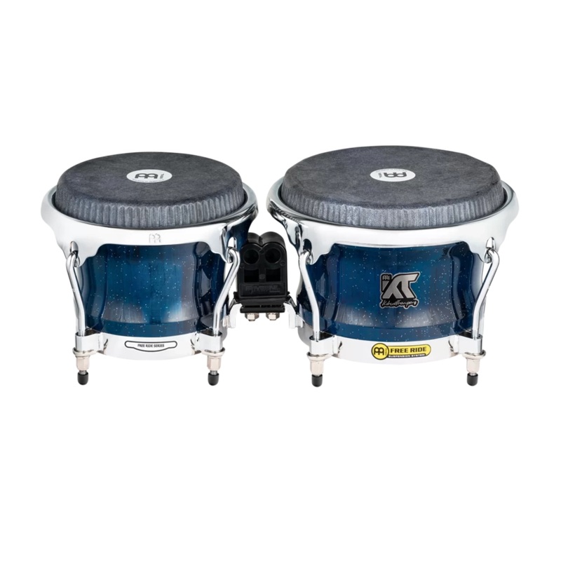Meinl Percussion Artist Series William Kachiro Thompson 7 & 8.5 Pine Bongos – Blue Wave