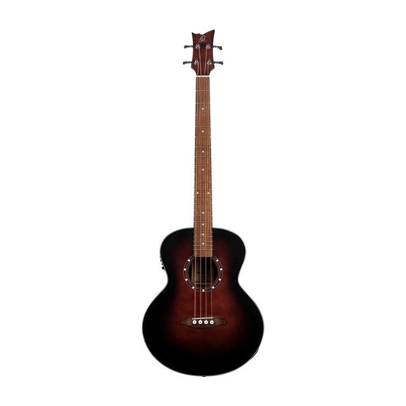 Ortega Deep Series 7 Medium Scale Acoustic Bass 4 String – Spruce / Mahogany Bourbon Fade