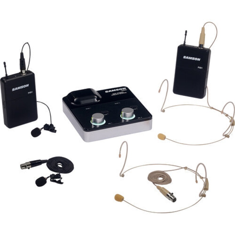 Samson XPD2m Two-Person Digital Wireless Microphone System with Headset & Lavalier Mics (2.4 GHz)