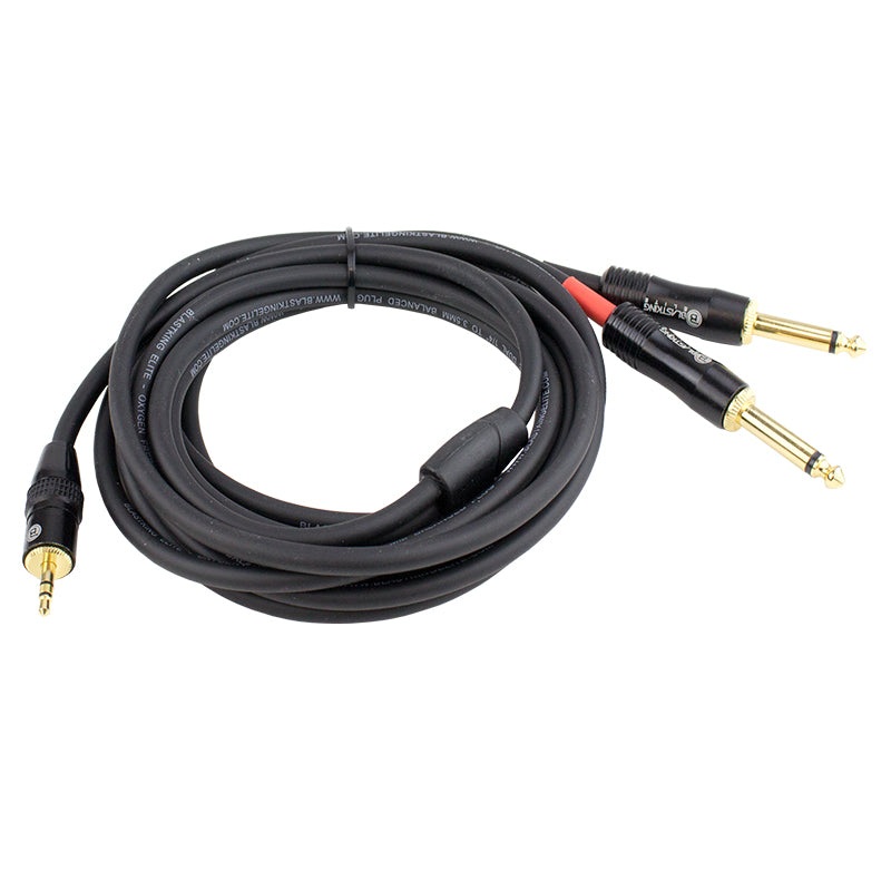 Blastking 25′ Dual 1/4 to 3.5mm Balanced Plug Cable  C2Q35B