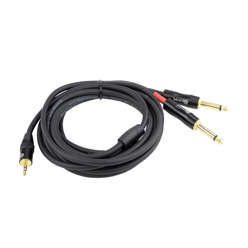 Blastking Dual 1/4 to 3.5mm Balanced Plug Cable 6ft