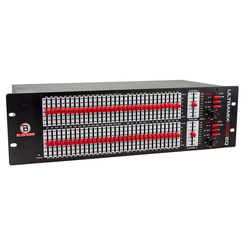 Blastking Dual 31-Band Graphic Equalizer  ULTRAMIX3102-EQ