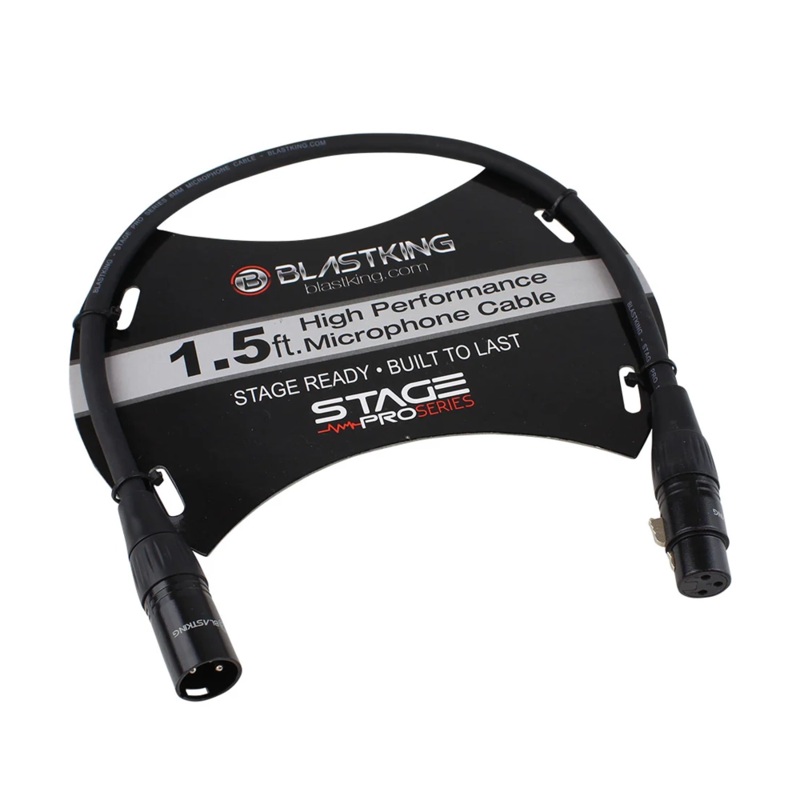 Blastking XLR Male to XLR Female 1.5 Ft. Microphone Cable – SP1.5XLR