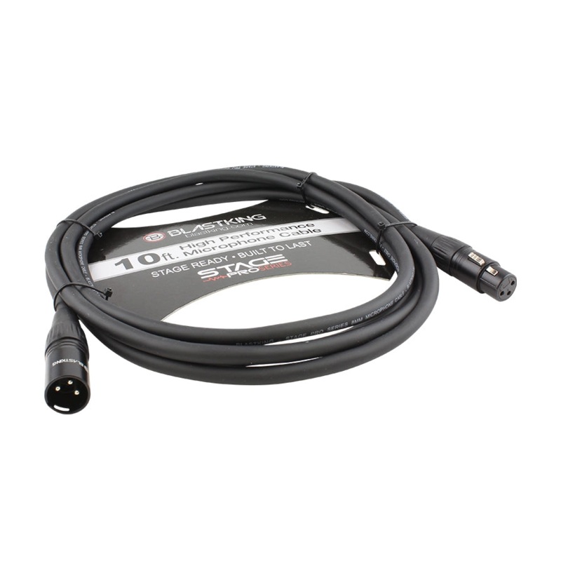 Blastking XLR Male to XLR Female 10 Ft. Microphone Cable – SP10XLR