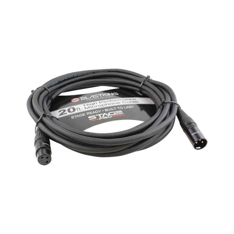 Blastking XLR Male to XLR Female 20 Ft. Microphone Cable – SP20XLR
