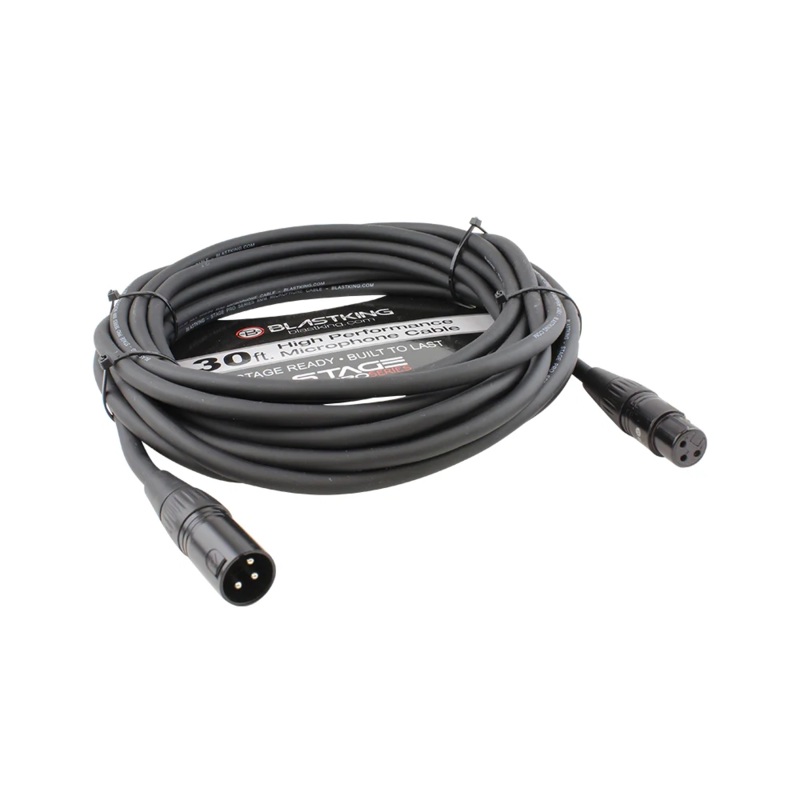 Blastking XLR Male to XLR Female 30 Ft. Microphone Cable – SP30XLR