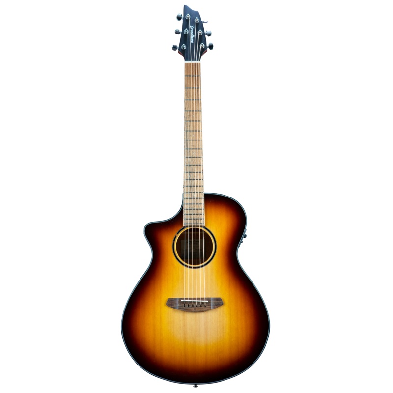 Breedlove Discovery S Red cedar-African Mahogany Concert Left Handed Acoustic Electric Guitar – Edge Burst