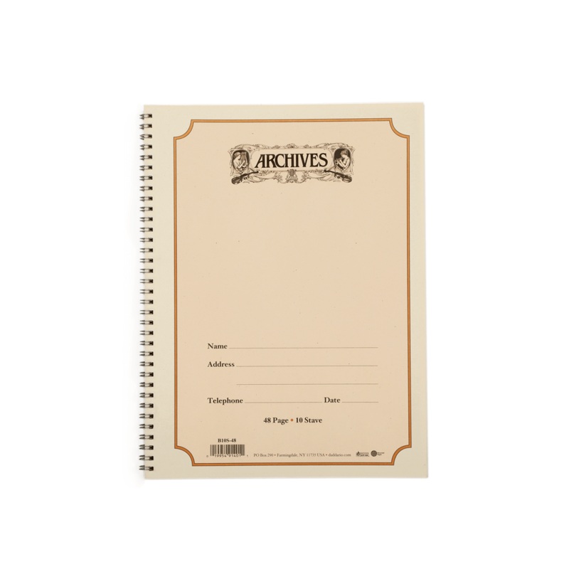D’Addario Archives Spiral-Bound Manuscript Book – 10 Stave, 48 Pages