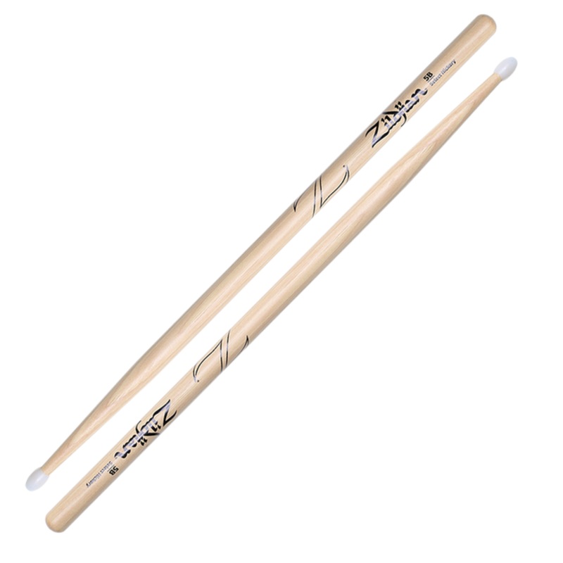 Ziildjian 5B Nylon Tip Anti-Vibe Hickory Drumsticks