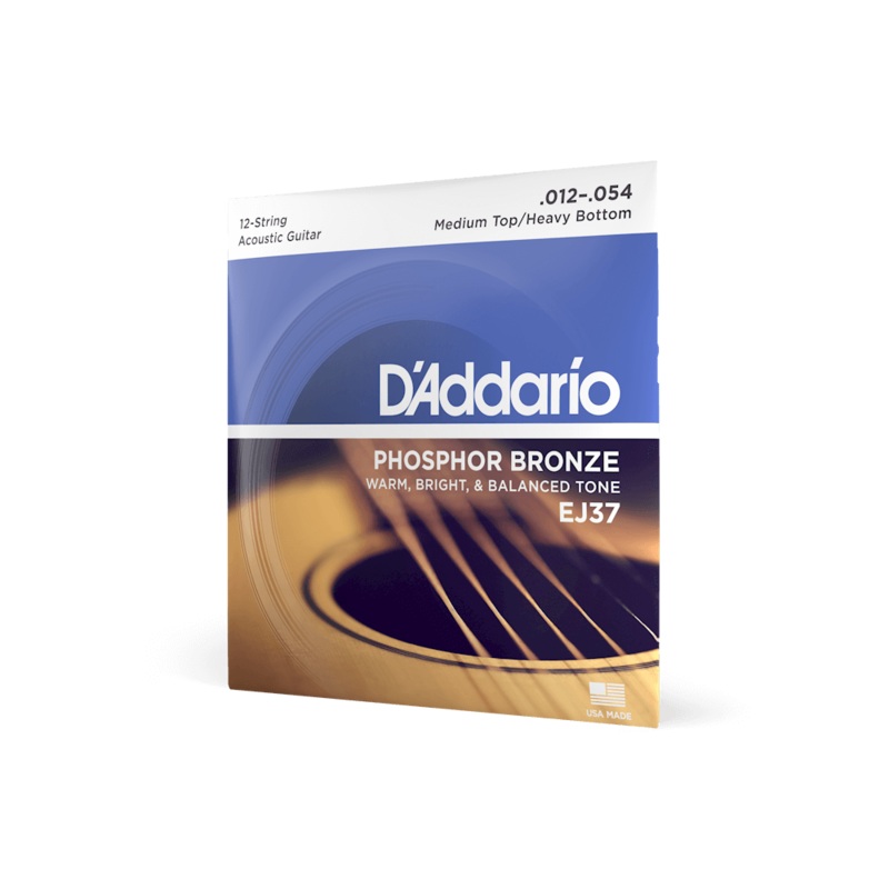 D’Addario 12 String Phosphor Bronze Med Top Heavy Bottom Acoustic Guitar Strings