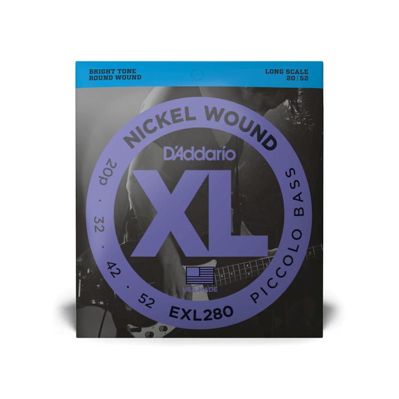 D’Addario XL Nickel Wound Piccolo Bass Long Scale Electric Bass String Set