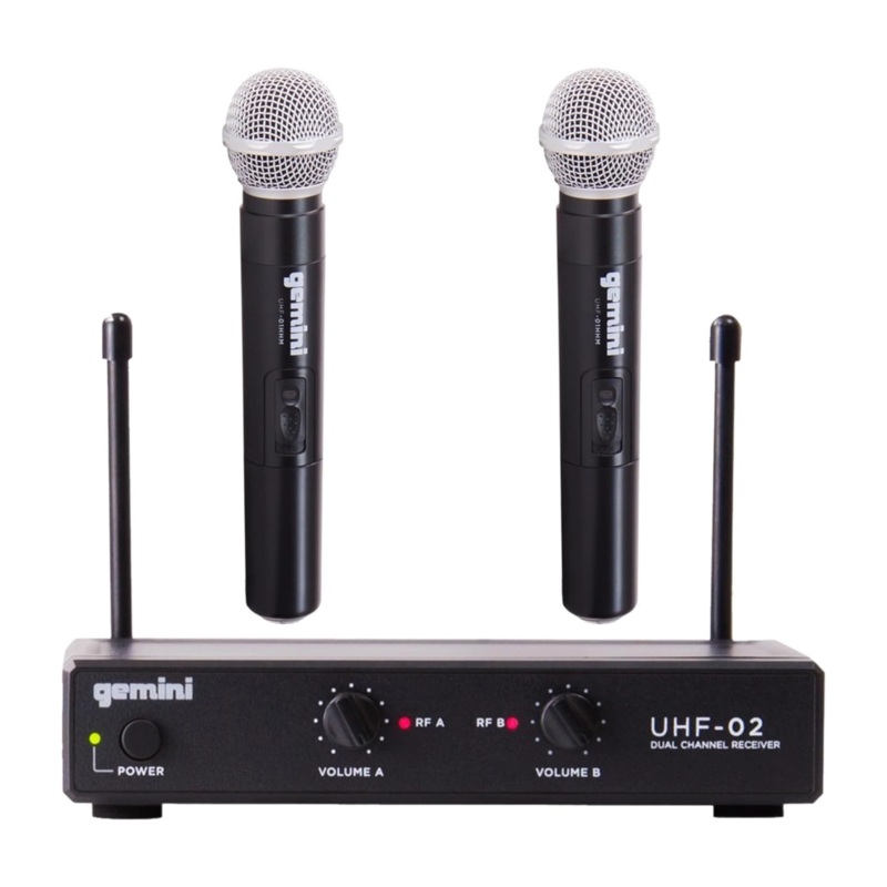 Gemini UHF-02M 2-Channel Wireless Handheld Mic