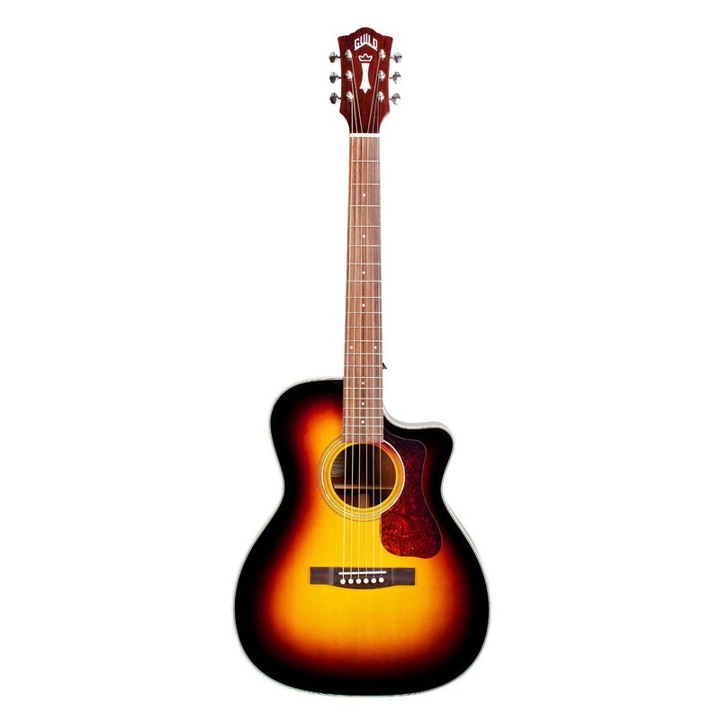 Guild OM-140CE Orchestra Acoustic-Electric Guitar – Antique Burst