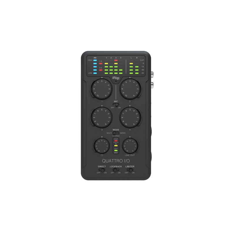 iK Multimedia iRig Pro Quattro Portable 4×2 Audio and MIDI Interface