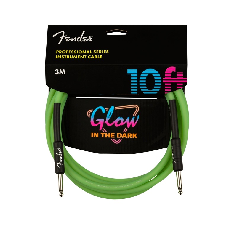 Fender 10′ Instrument Cable Glow In The Dark – Green