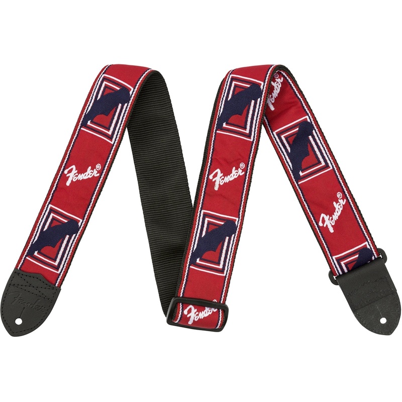 Fender Monogrammed Guitar Strap – Red/White/Blue