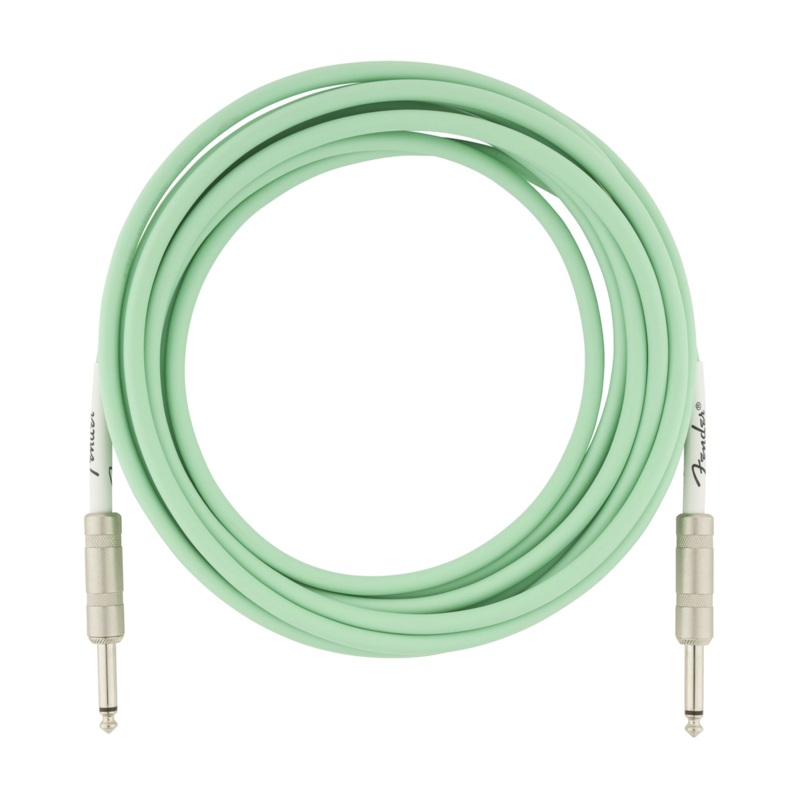 Fender original Series 15′ TS Male 1/4 – TS Male 1/4 Instrument Cable – Surf Green