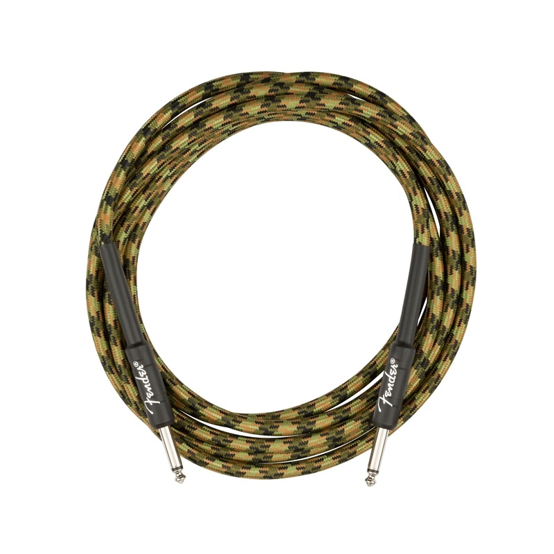 Fender Professional Series 10′ Instrument Cable – Woodland Camo