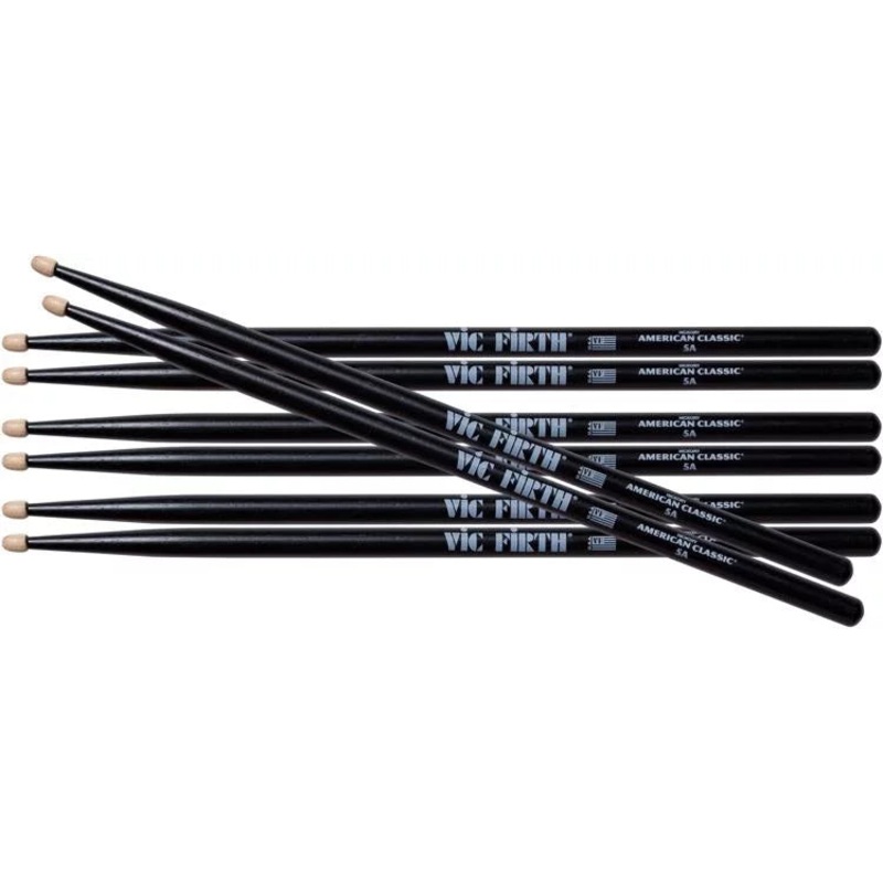 Vic Firth 5A American Classic 4 Pack – Black