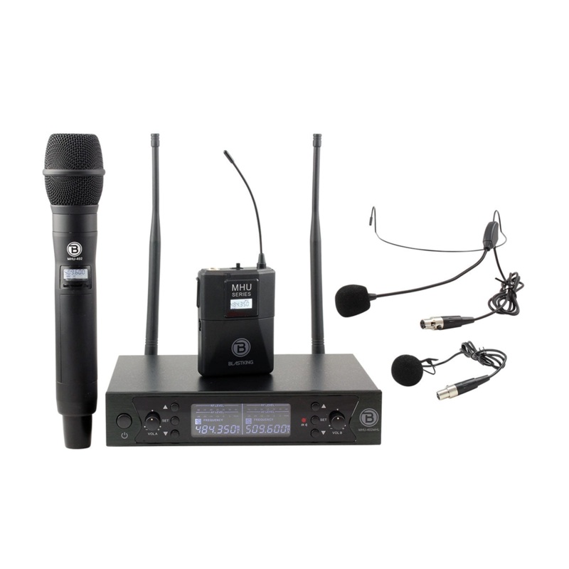 Blastking Dual UHF Combo Wireless Microphone System  MHU-402MHL