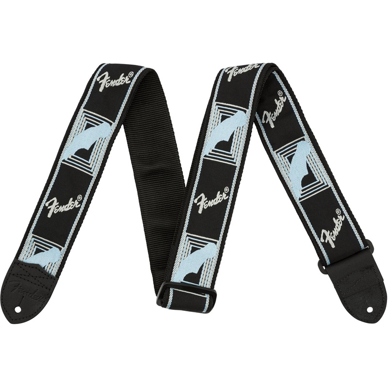Fender Monogrammed Strap – Light Grey/Blue