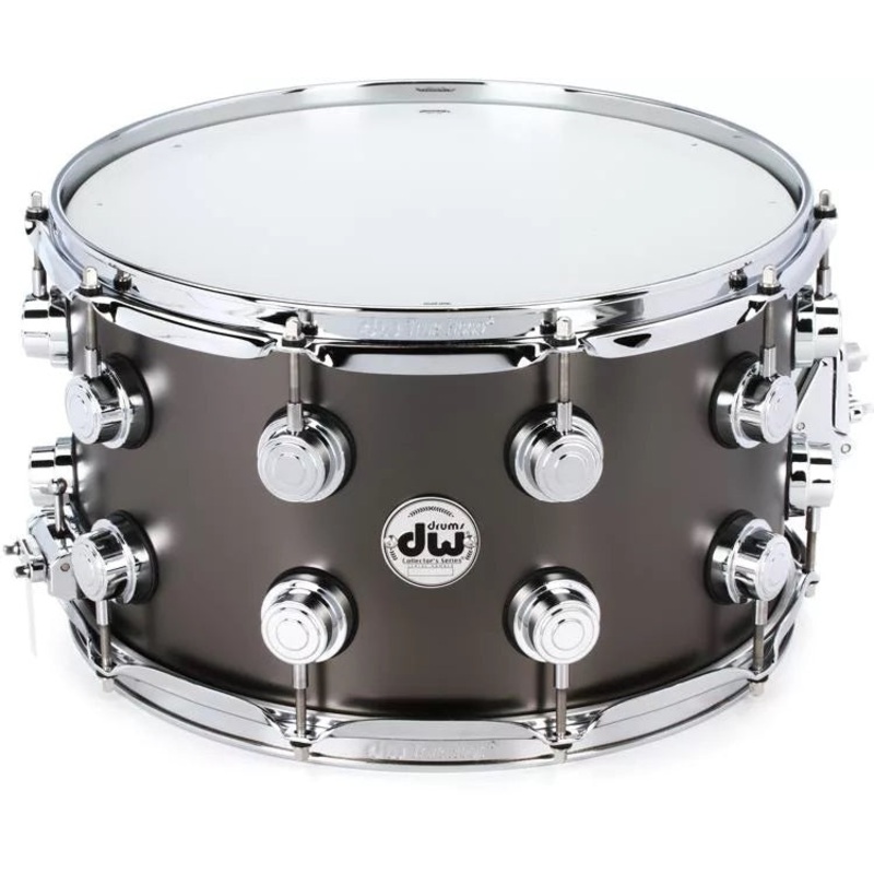 DW Collector’s Series Metal Snare Drum 8 x 14 – Satin Black Over Brass