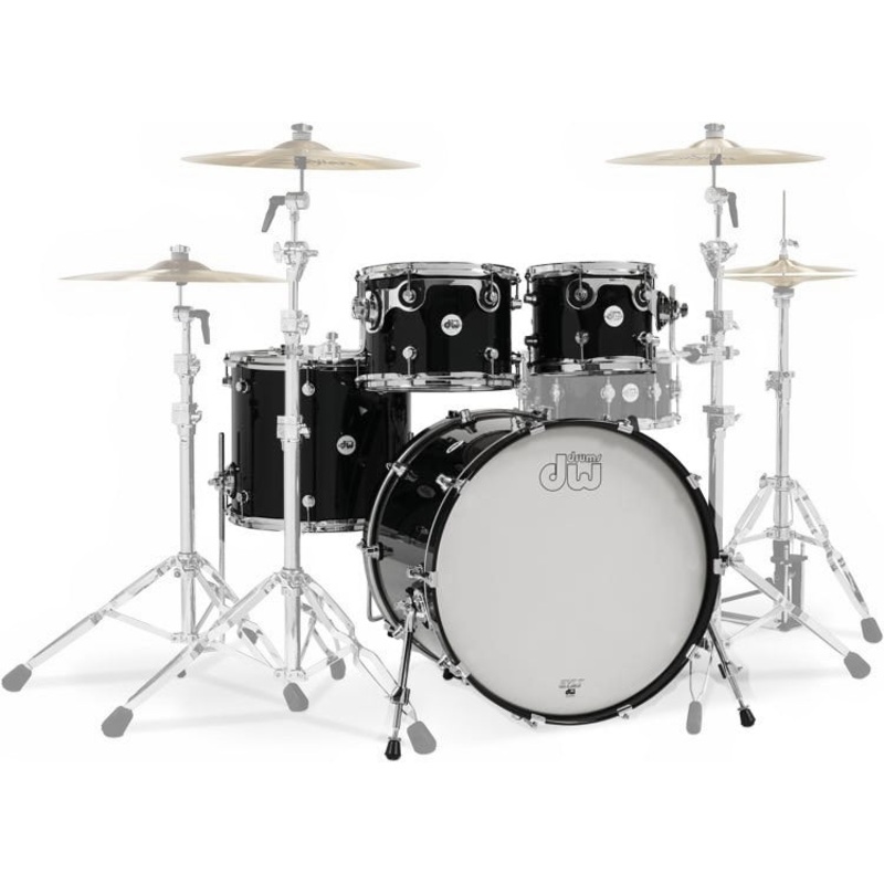 DW DDLG2214PB Design Series 4-piece Shell Pack – Piano Black