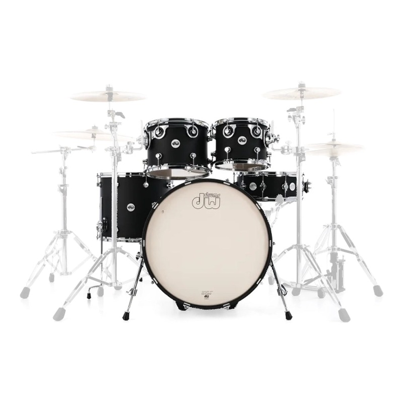 DW Design Series 5-Piece Lacquer Shell Pack – Satin Black